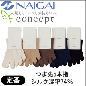 婦人 シルク混つま先ソックス5本指<img src="/banner_images/banner_0000000181.gif">