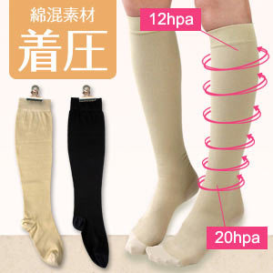 着圧 足首20hPa 綿混※旧品番のため在庫限り※