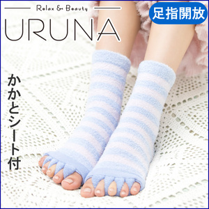 足指開放クルー 踵シート付