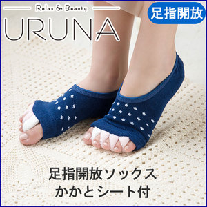 リラックスフットケアー 足指開放カバー(ドット) かかとシート付