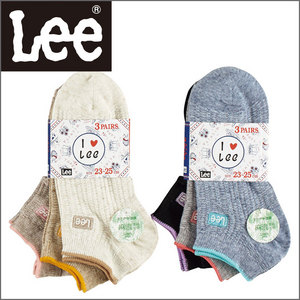 婦人ソックス リー フレンチリネンブレンドリンクス3足組 <img src="/banner_images/banner_0000000180.gif">