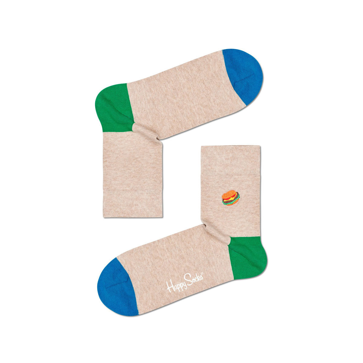 Embroidery Burger Half Crew Sock <img src="/banner_images/banner_0000000180.gif">