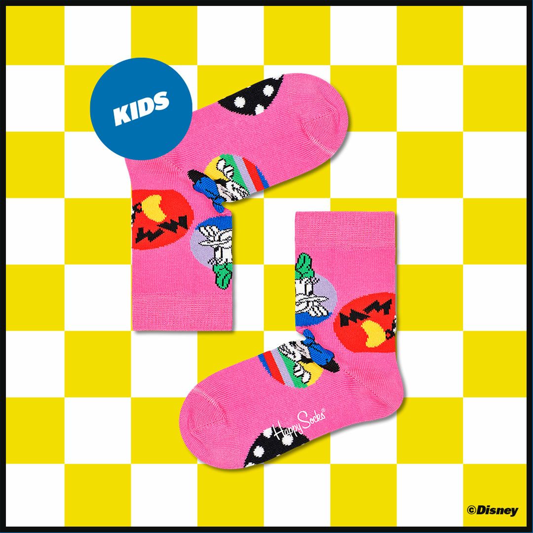 【Limited】Happy Socks × Disney   Daisy & Minnie Dot  子供 クルー丈ソックス <img src='/banner_images/banner_0000000188.gif'>