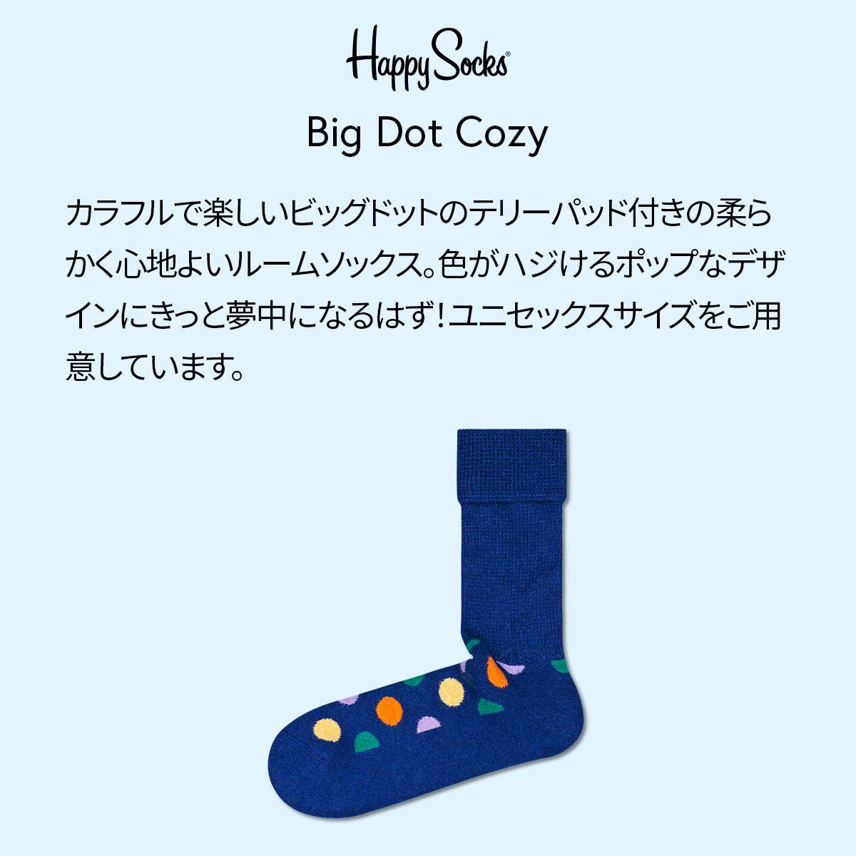 Big Dot Cozy（ ビッグ ドット コージー ） クルー丈 ルームソックス 靴下 紳士 メンズ ＆ レディース <img src='/banner_images/banner_0000000180.gif'>