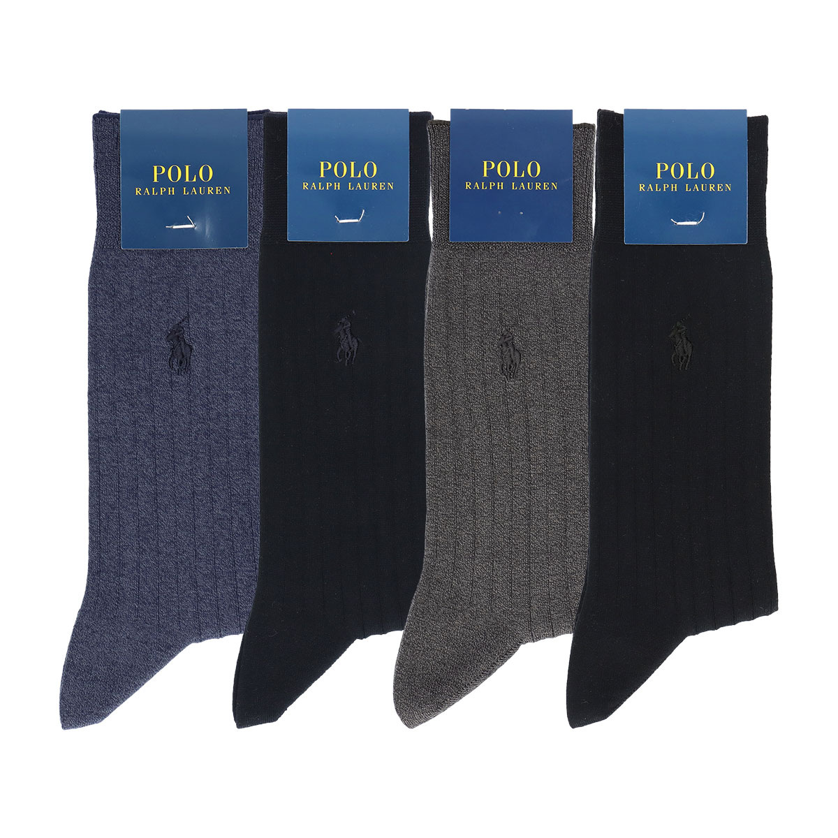 POLO RALPH LAUREN ポロ ラルフローレン 抗菌防臭 ワンポイント 10×1リブ ビジネスソックス クルー丈   <img src='/banner_images/banner_0000000180.gif'>