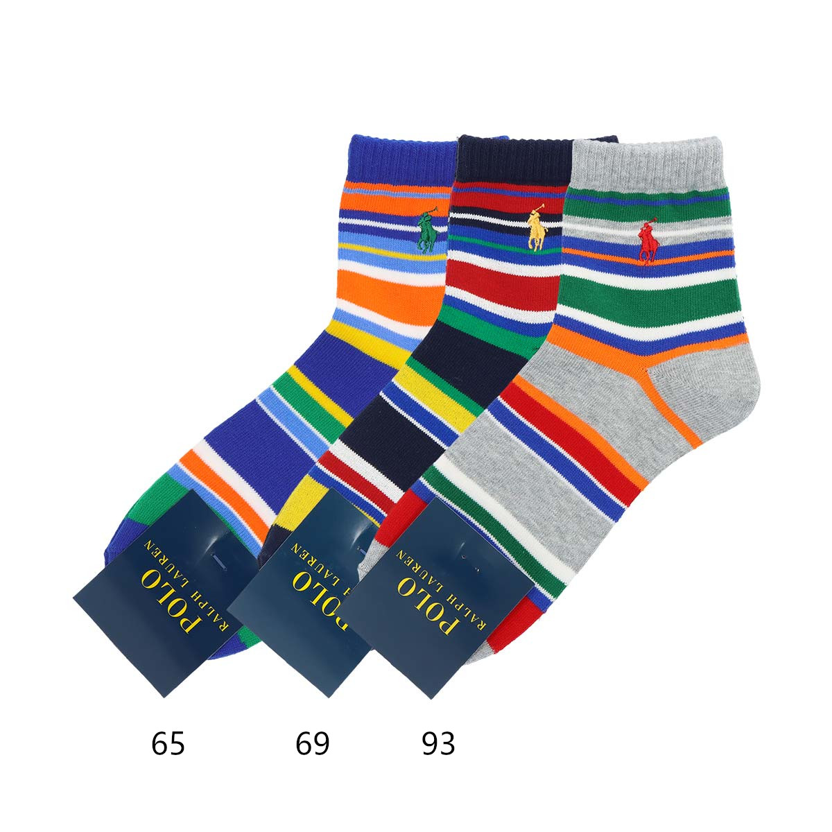 POLO RALPH LAUREN メンズ ポロ ラルフローレン オーガニックコットン混 マルチボーダー ミドル丈 ソックス  <img src='/banner_images/banner_0000000180.gif'>