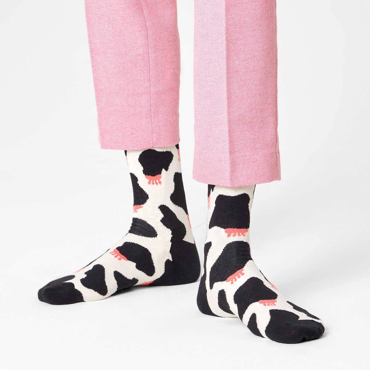 Happy Socks ハッピーソックス Cowzy Sock （ カウジーソックス ）クルー丈 ソックス 靴下 ユニセックス メンズ ＆ レディース 