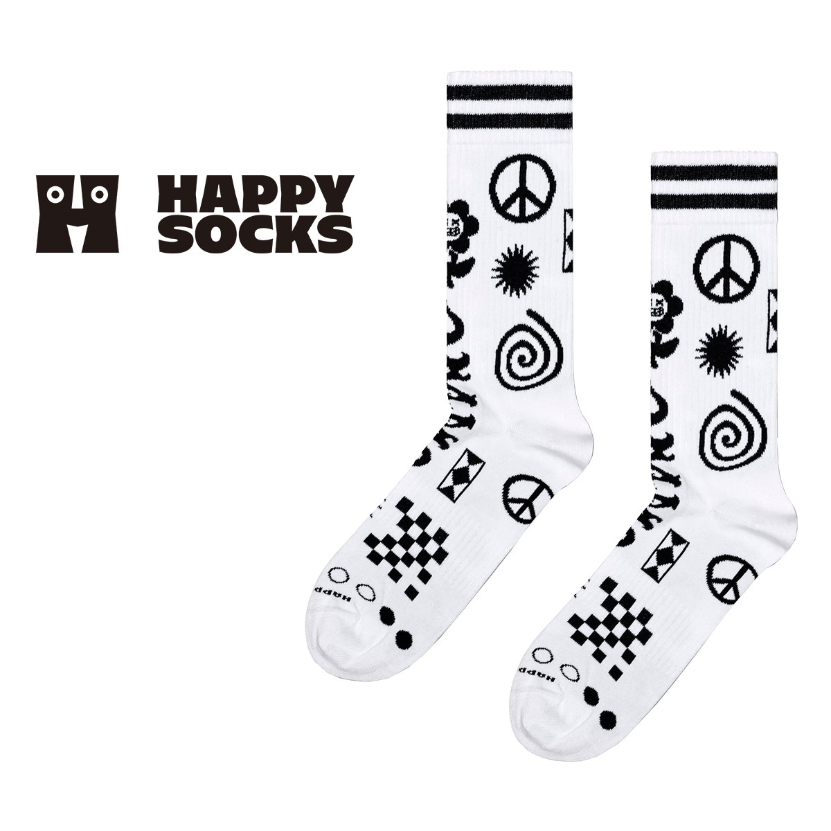 Happy Socks ハッピーソックス Random Rave ( ランダム レイブ ) クルー丈 ソックス ユニセックス メンズ ＆ レディース スポーツ 10240064