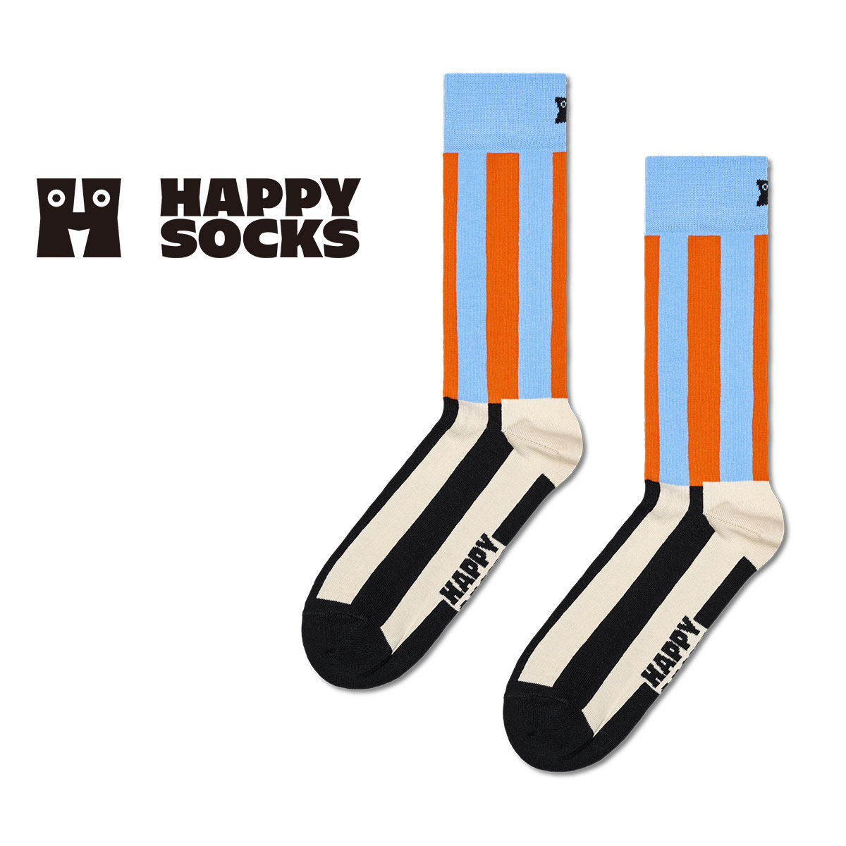 Happy Socks ハッピーソックス Striped ( ストライプ ) クルー丈 ソックス ユニセックス メンズ ＆ レディス 10240088