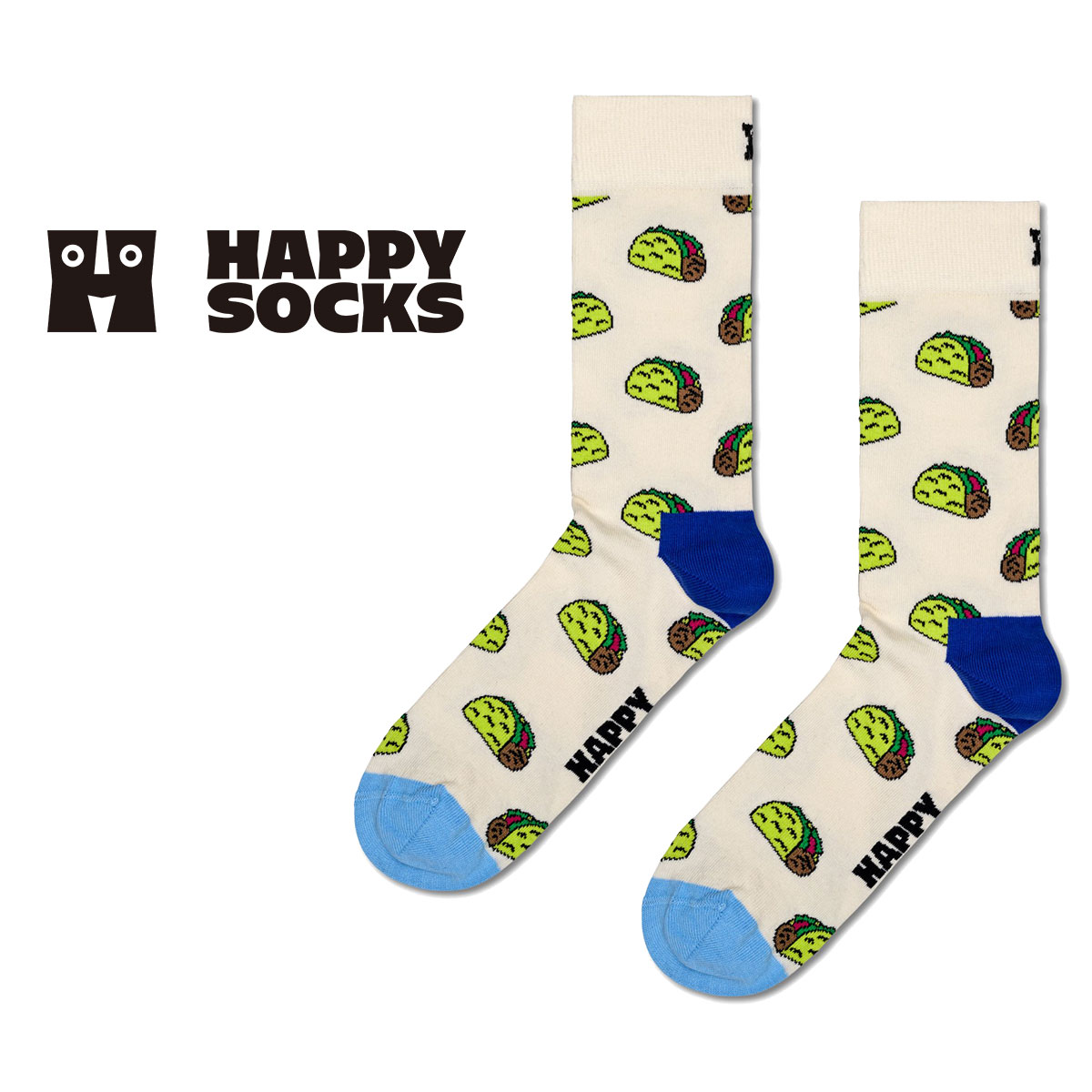 Happy Socks ハッピーソックス Taco ( タコス ) クルー丈 ソックス ユニセックス メンズ ＆ レディース 10240075