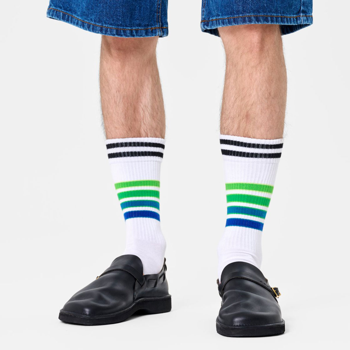 【24SS】Happy Socks ハッピーソックス Street Stripe Sneaker ( ストリート ストライプ )  クルー丈 ソックス ユニセックス メンズ ＆ レディース スポーツ 10240041