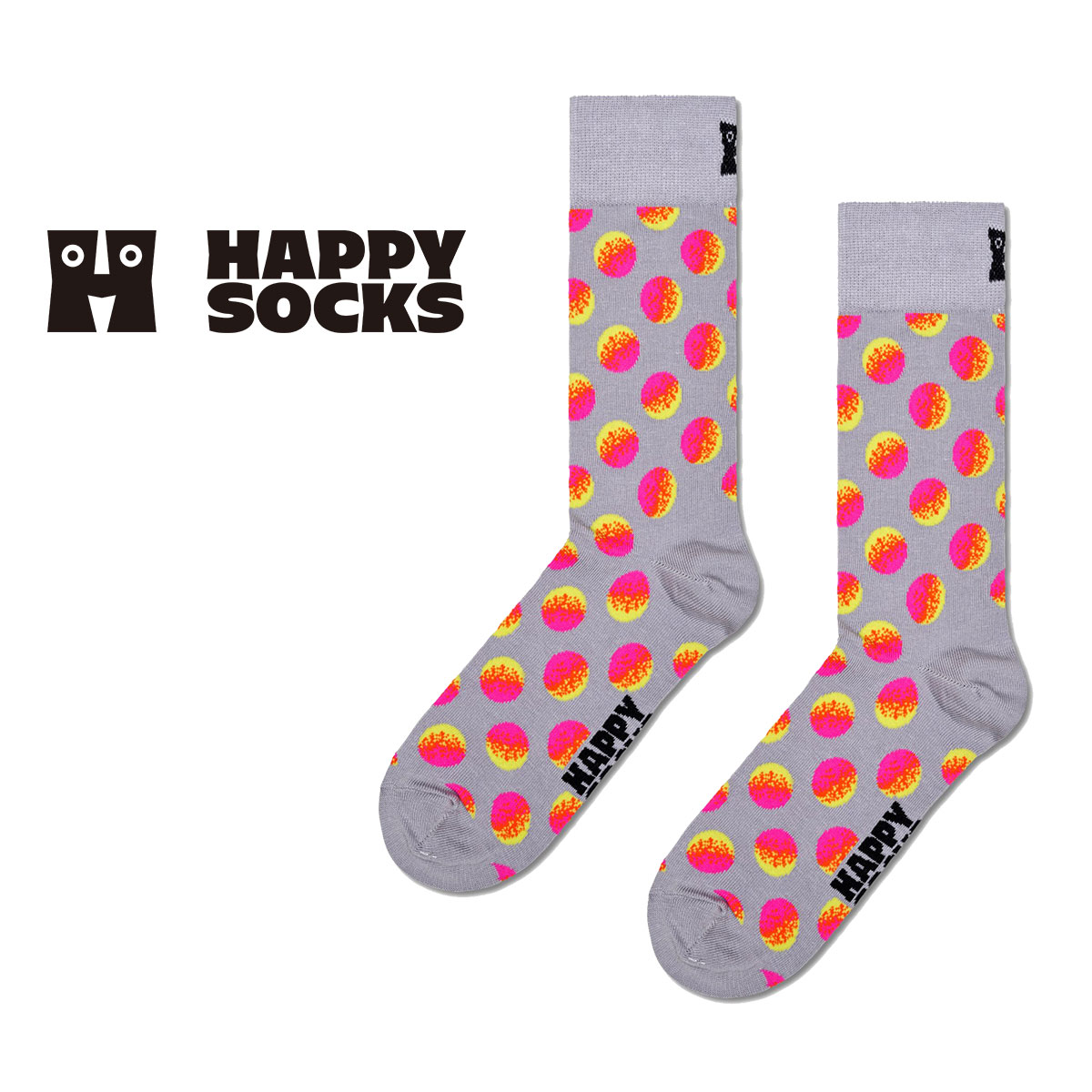 【24SS】Happy Socks ハッピーソックス Faded Big Dot ( フェードビックドット ) クルー丈 ソックス ユニセックス メンズ ＆ レディス プレゼント 10240086