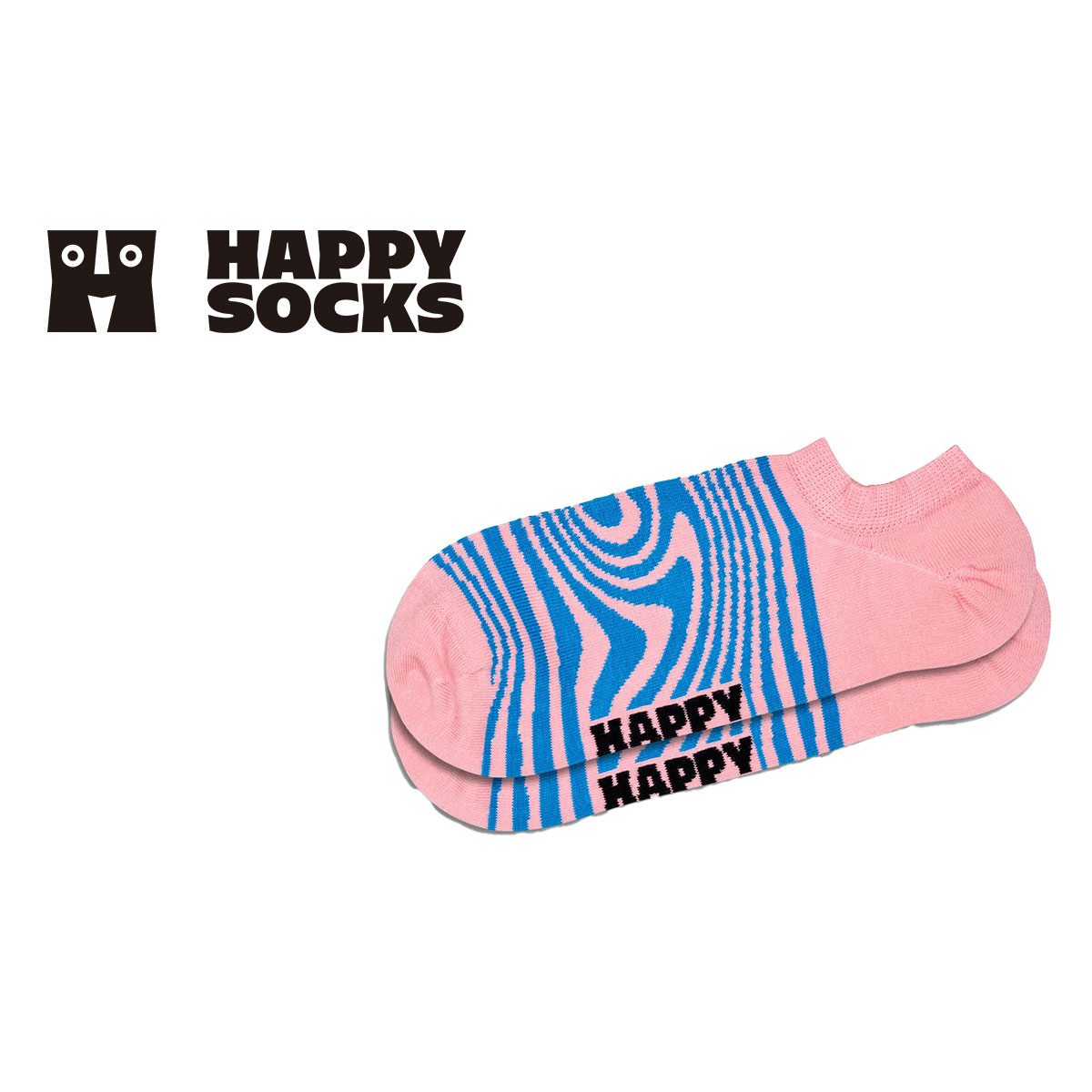 Happy Socks ハッピーソックス Dizzy No Show Sock ( ディジー ノー ショウ )( 目が回る ）スニーカー丈 ソックス 紳士 メンズ ＆ レディース 男性 メンズ 10240116