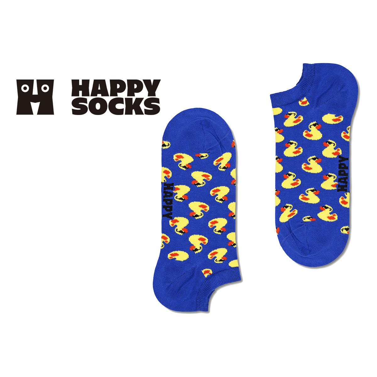 Happy Socks ハッピーソックス Rubber Duck Low Sock ( ラバーダック ) ブルー スニーカー丈 ソックス ユニセックス メンズ ＆ レディース 10240135
