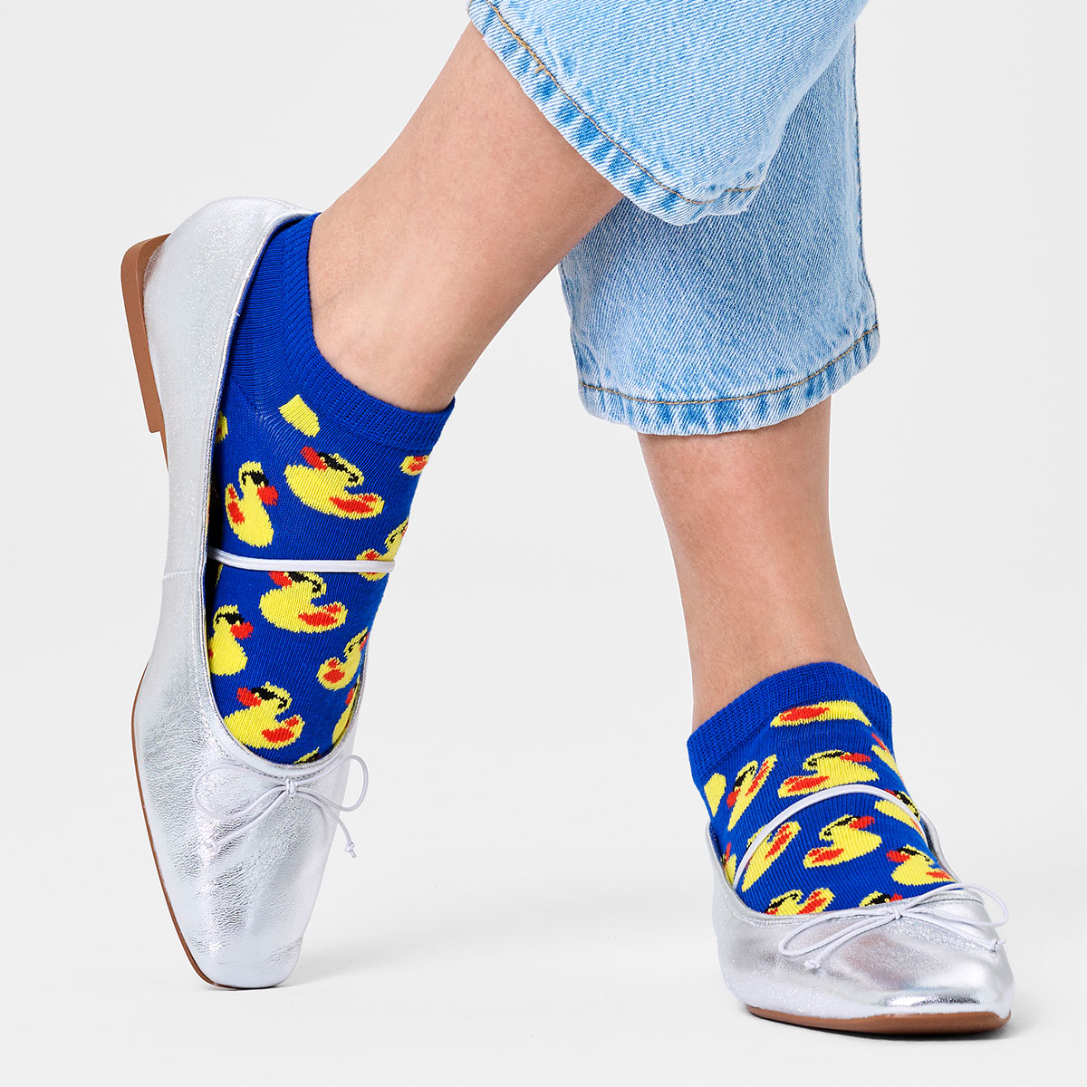 【24SS】Happy Socks ハッピーソックス Rubber Duck Low Sock ( ラバーダック ) ブルー スニーカー丈 ソックス ユニセックス メンズ ＆ レディース 10240135