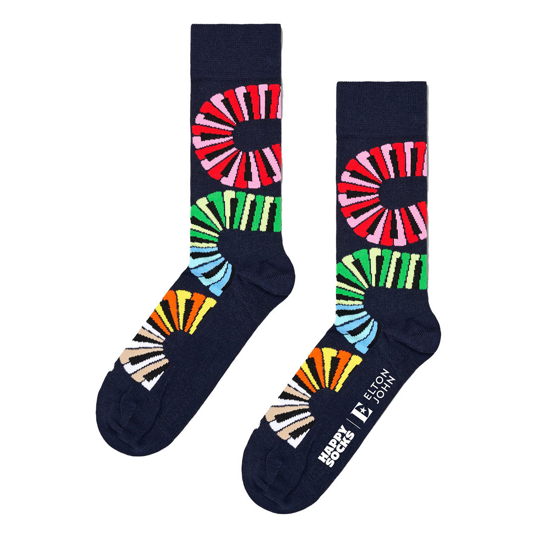 【6足セット】【Limited】【24SS】Happy Socks × Elton John ( エルトン ジョン ) 6-Pack Gift Set GIFT BOX コラボ 6足組 クルー丈 ソックス ユニセックス 