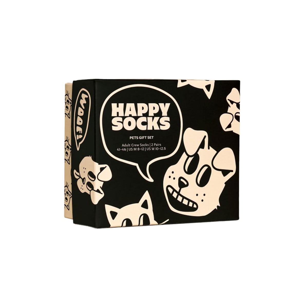 【2足セット】【24SS】Happy Socks ハッピーソックス Pets ( ペット ) 2-Pack Gift Set GIFT BOX 2足組 クルー丈 ソックス ユニセックス メンズ ＆ レディース 10243004