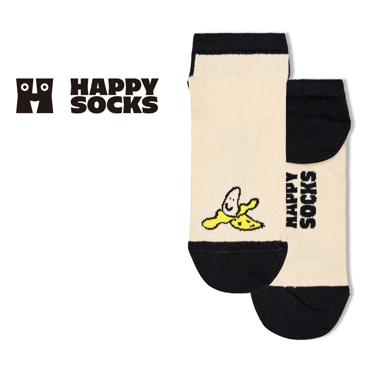 Happy Socks ハッピーソックス Banana ( バナナ ) スニーカー丈 ソックス ユニセックス メンズ ＆ レディース 10240110