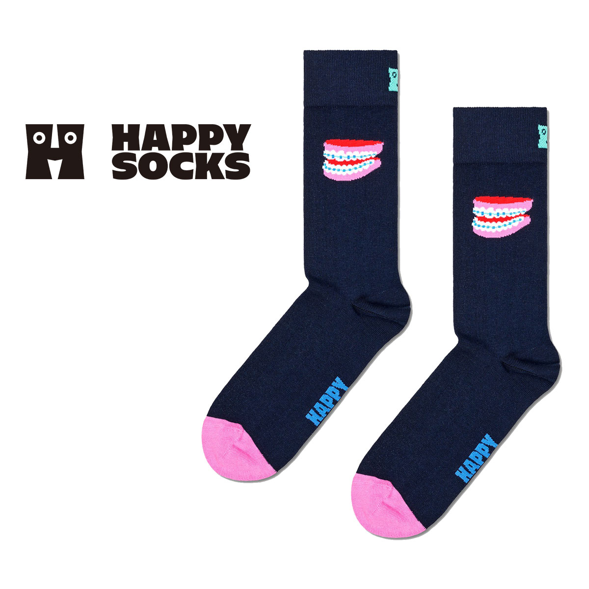 Happy Socks ハッピーソックス  Braces(ブレース ) クルー丈 ソックス メンズ ＆ レディース  10240321