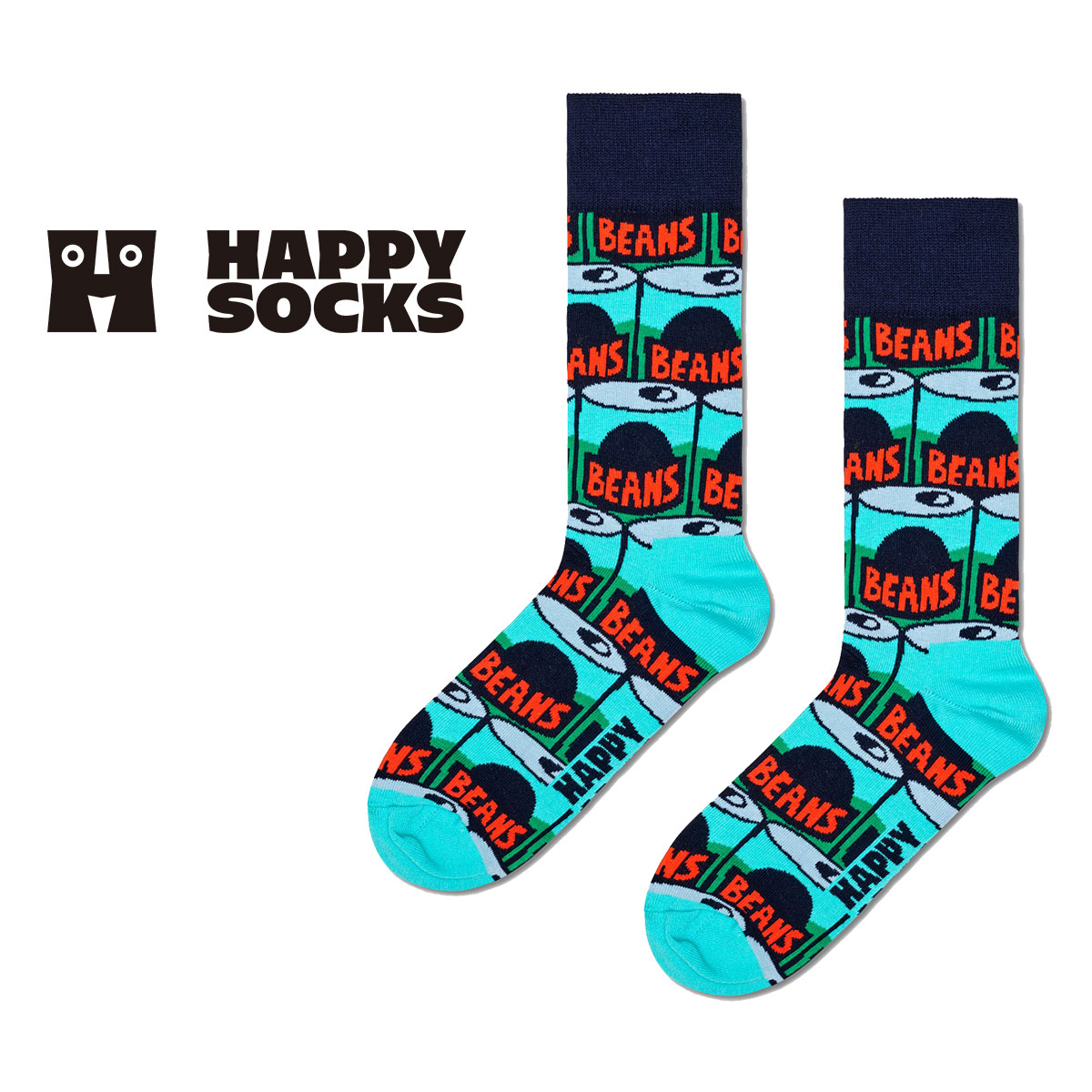 Happy Socks ハッピーソックス  Beans(ビーンズ ) クルー丈 ソックス メンズ ＆ レディース  10240283