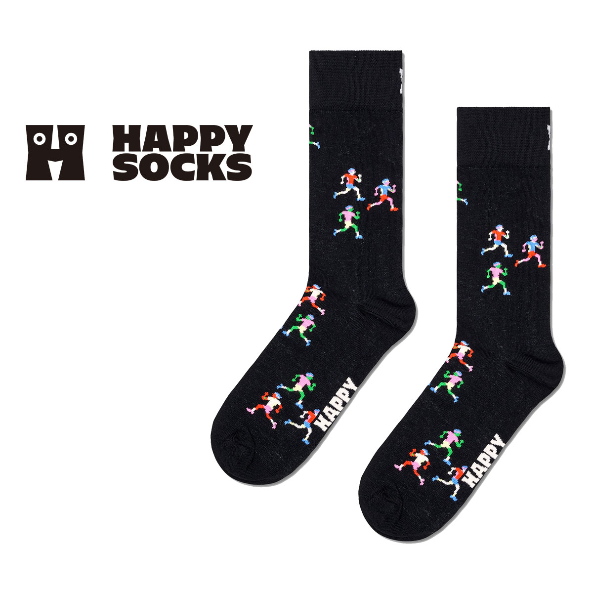 Happy Socks ハッピーソックス  Runners(ランナーズ ) クルー丈 ソックス メンズ ＆ レディース  10240290