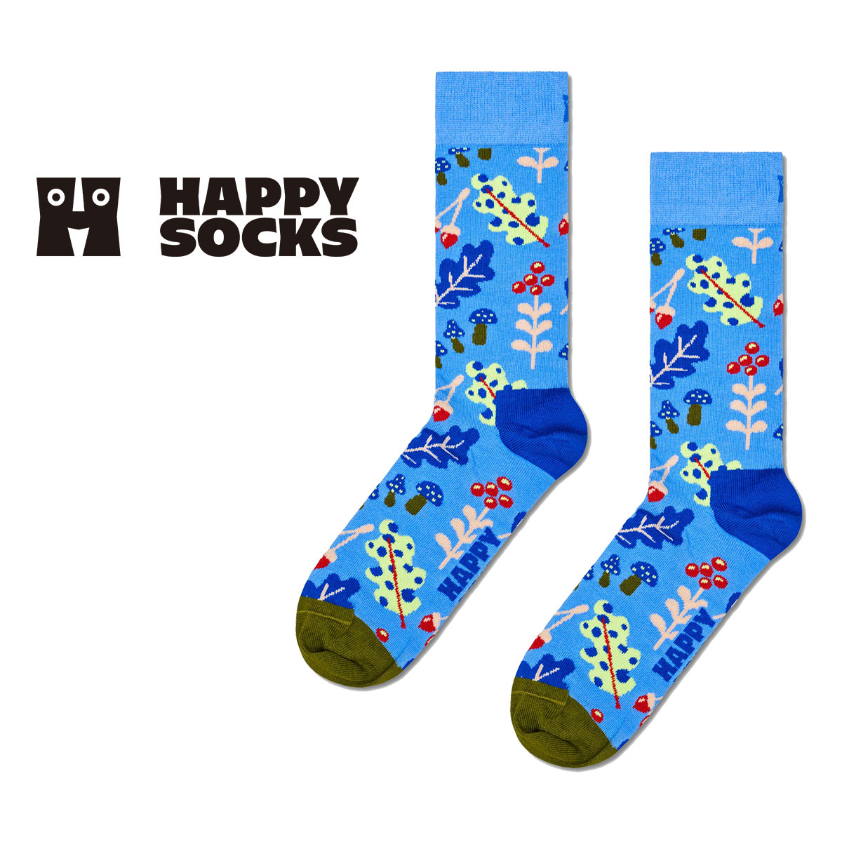 Happy Socks ハッピーソックス  Autumn Leaf ( オータムリーフ ) クルー丈 ソックス メンズ ＆ レディース   10240399