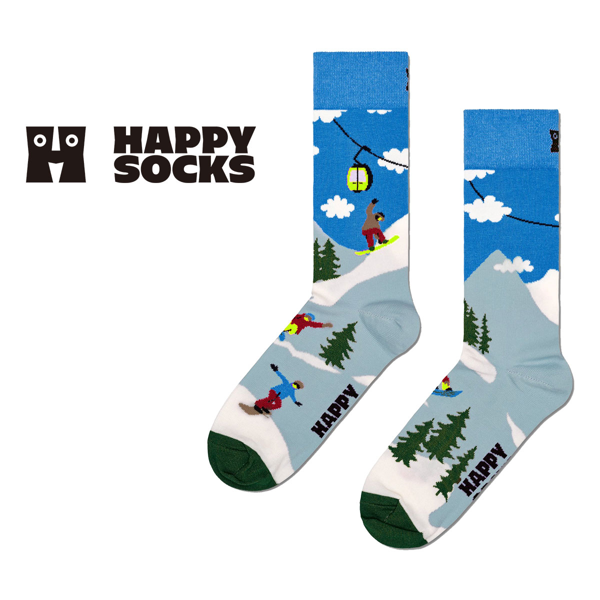 Happy Socks ハッピーソックス  Snowboard(スノーボード ) クルー丈 ソックス メンズ ＆ レディース  10240289