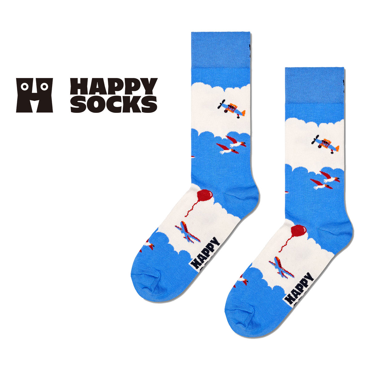 Happy Socks ハッピーソックス  Up In the Air ( アップ イン ザ エアー ) クルー丈 ソックス メンズ ＆ レディース   10240405