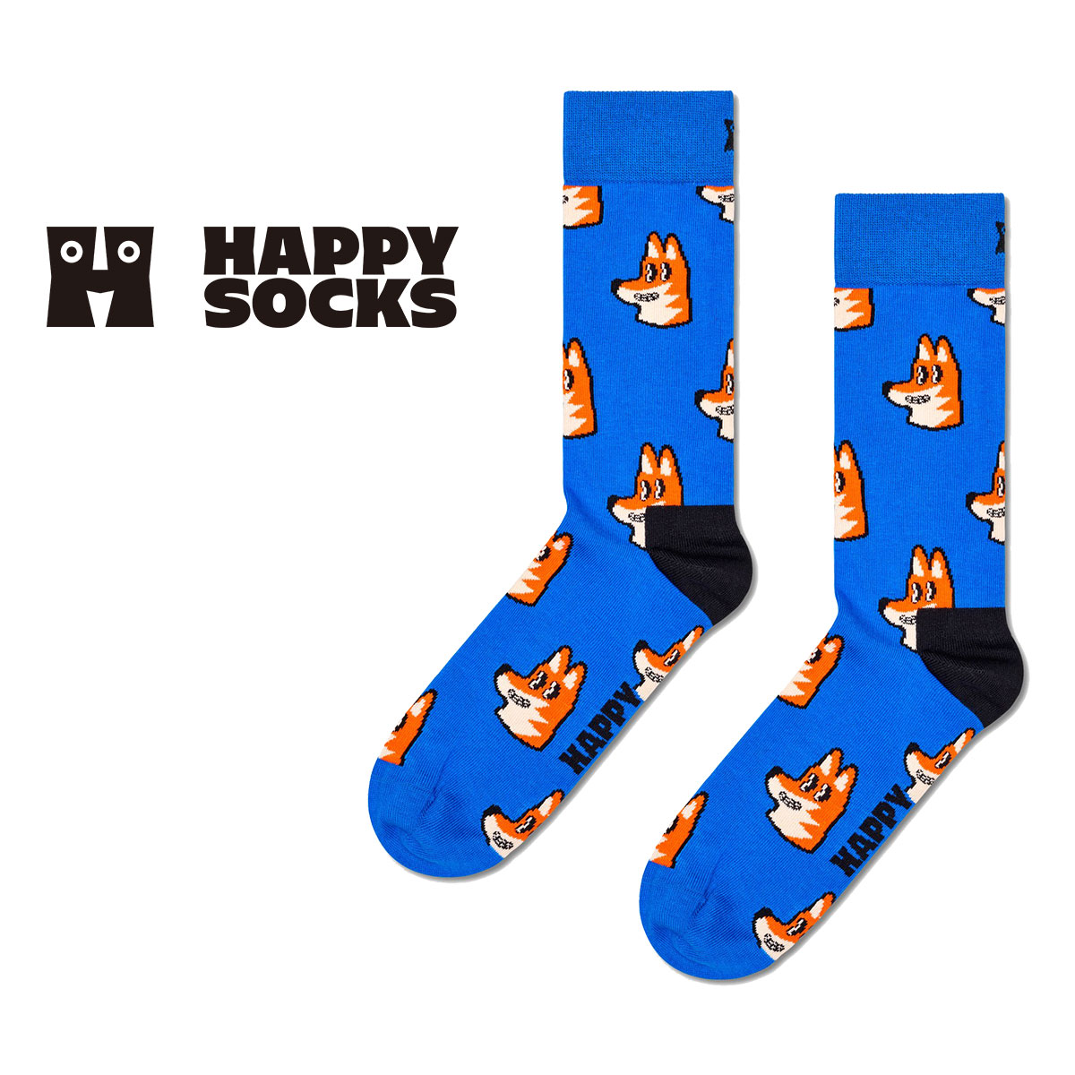 Happy Socks ハッピーソックス  Fox ( フォックス ) クルー丈 ソックス メンズ ＆ レディース  10240395
