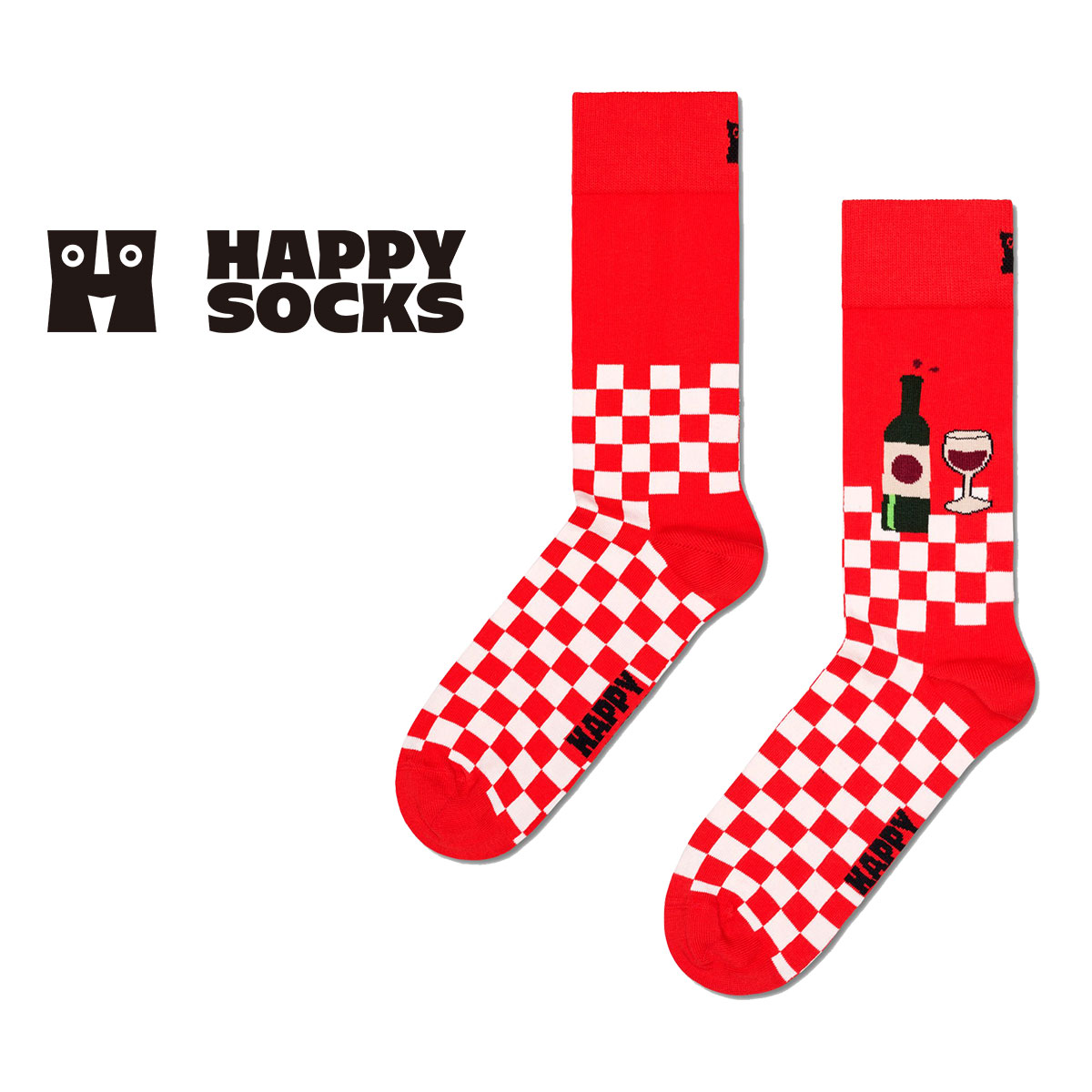 Happy Socks ハッピーソックス  Wine And Dine(ワイン アンド ダイン ) クルー丈 ソックス メンズ ＆ レディース  10240281