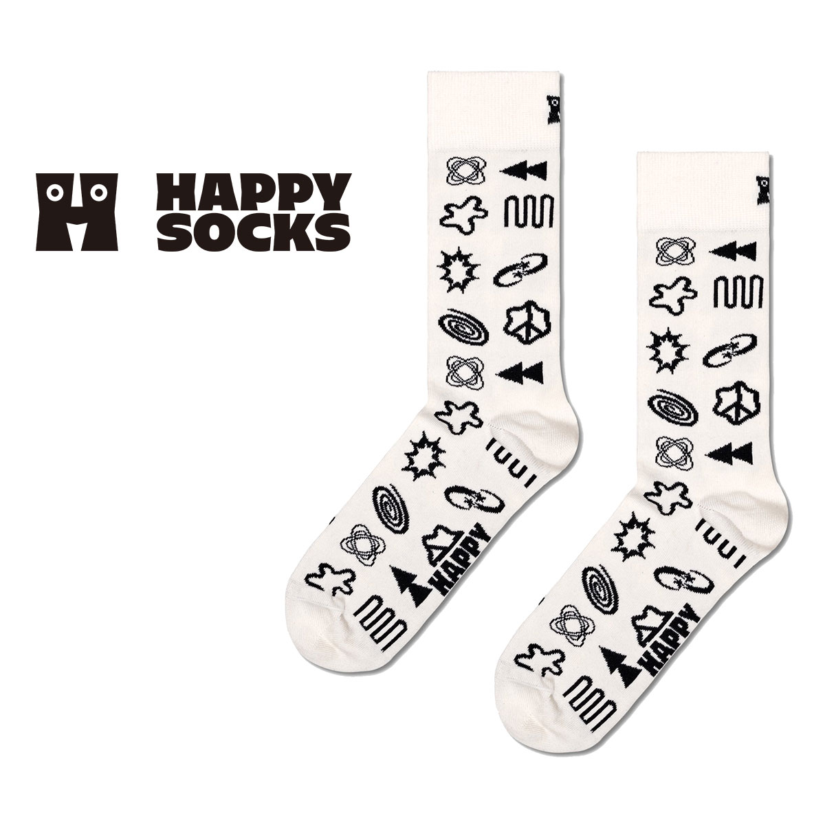 Happy Socks ハッピーソックス  Techy(テッキー ) クルー丈 ソックス メンズ ＆ レディース  10240308