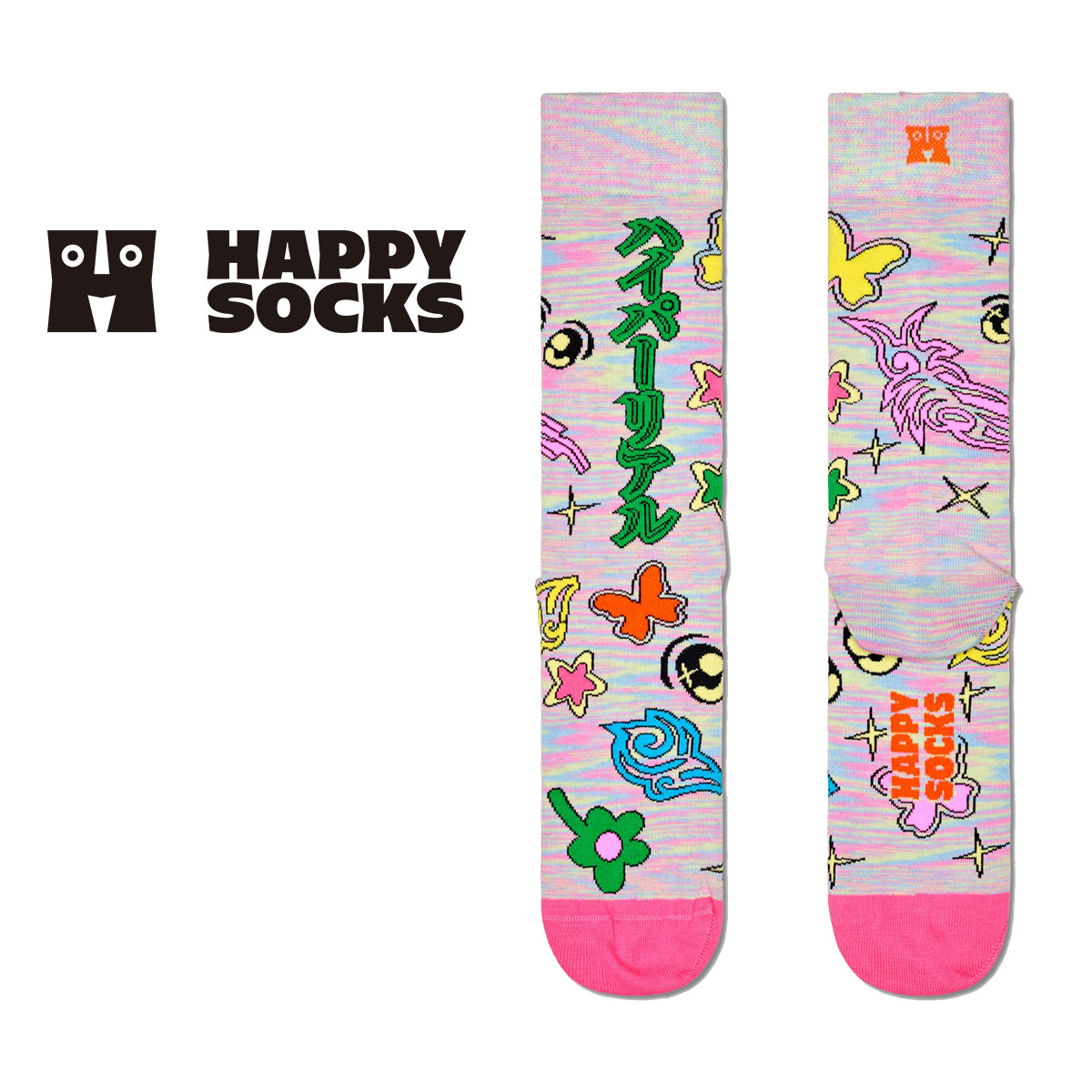 Happy Socks ハッピーソックス  Out Of This World(アウト オブ ディス ワールド ) クルー丈 ソックス メンズ ＆ レディース  10240307