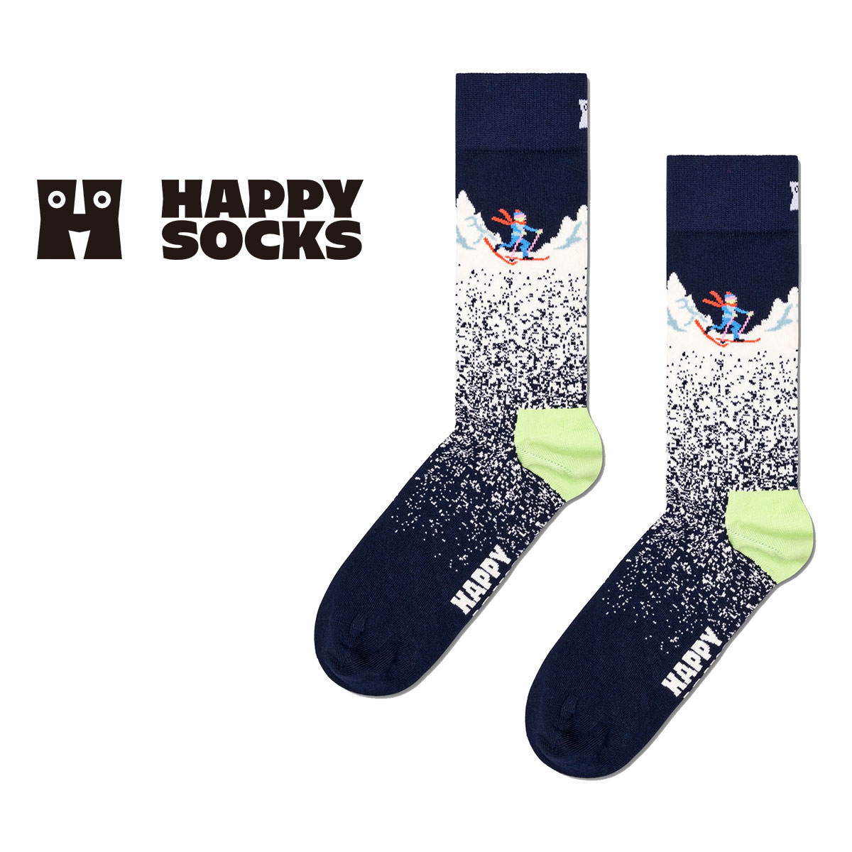 Happy Socks ハッピーソックス  Snowy Night(スノーウィー ナイト ) クルー丈 ソックス メンズ ＆ レディース  10240288