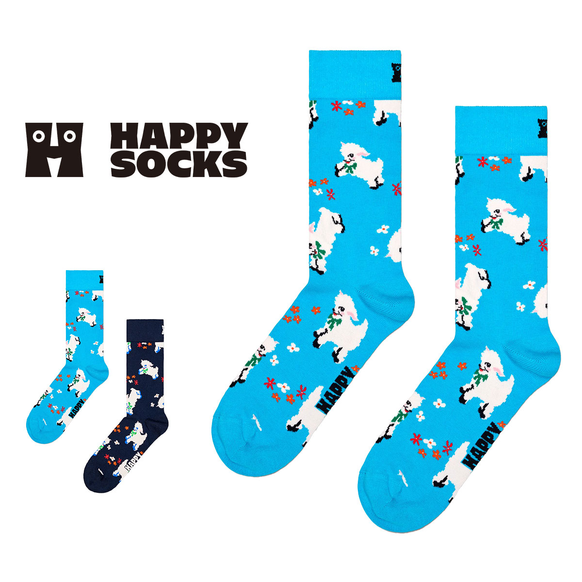 Happy Socks ハッピーソックス  Lamb(ラム ) クルー丈 ソックス メンズ ＆ レディース  10240292