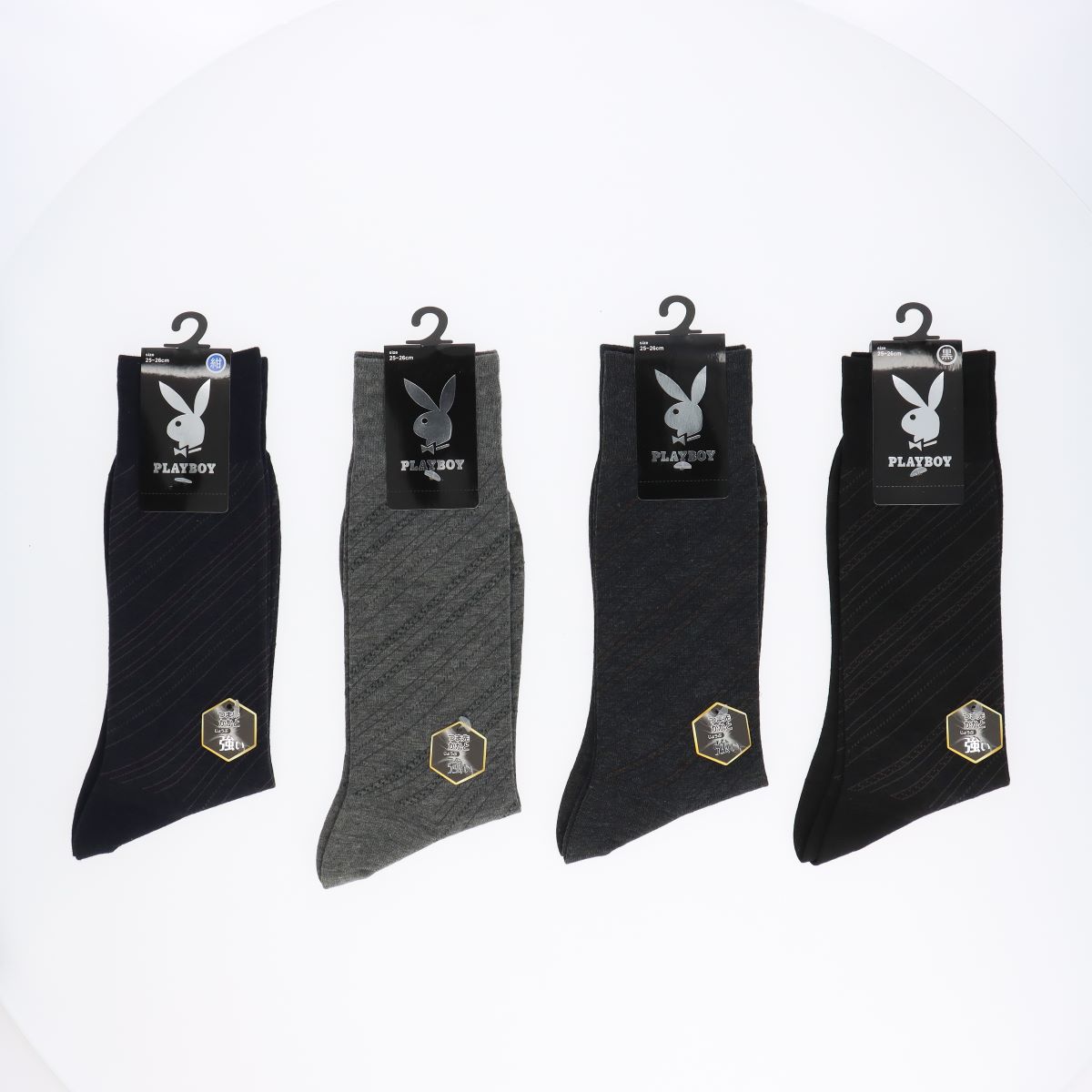 【25fw】PLAYBOY レジメンタル ビジネス ソツクス