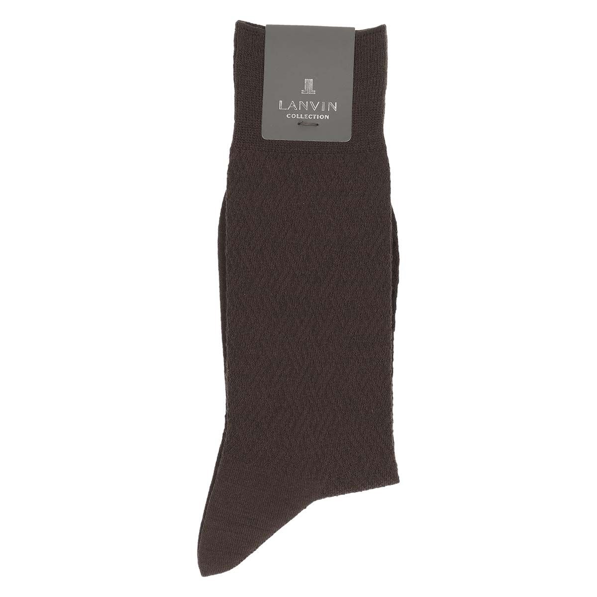 【25fw】LANVIN LANVIN COLLECTION ランバン コレクション アクリル毛昆リンクス クルー丈 メンズ ビジネス ソックス