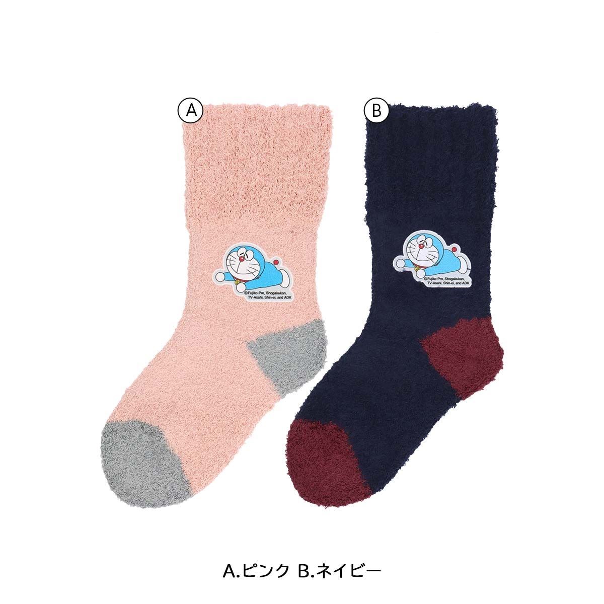 【25fw】ドラえもん ドラえもん プリントワッペンルーム クルー丈 カジュアル ソックス レディース 靴下 女性 プレゼント ギフト キャラクター 日本製 03298806 パイル・カバー