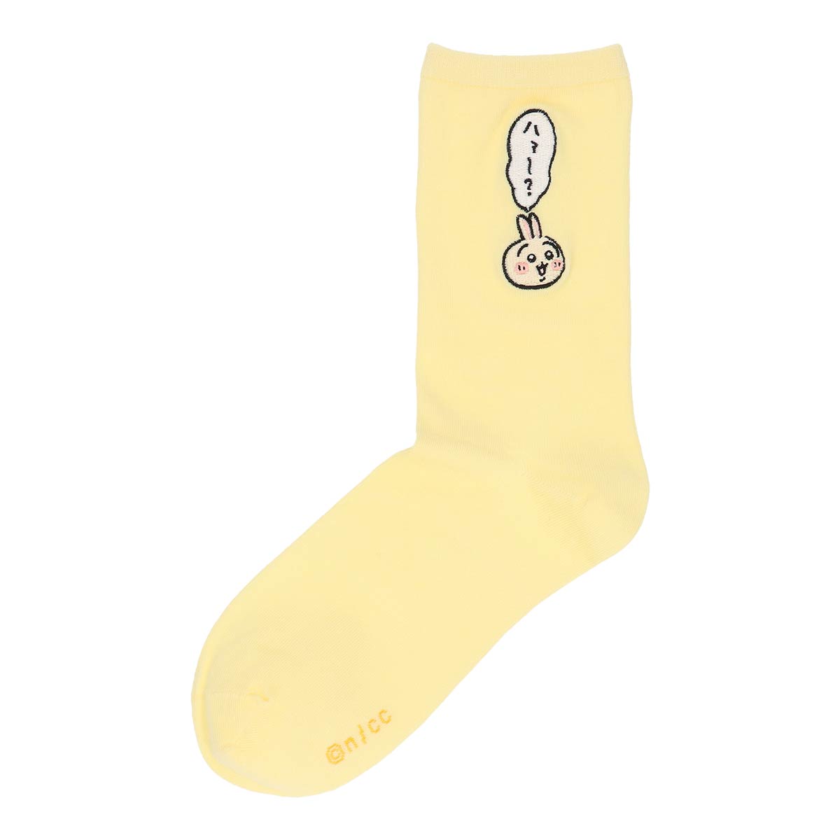 ちいかわ クルー丈 ハァ〜？ ソックス ワンポイント うさぎ刺繍 靴下 レディース キャラクター 03197025