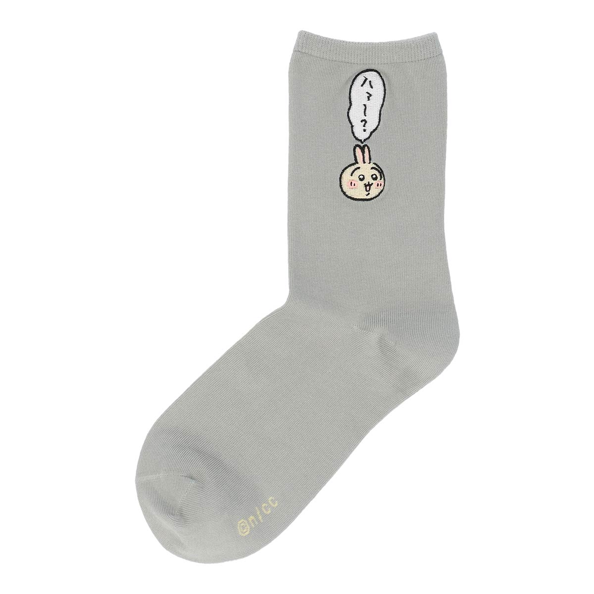 ちいかわ クルー丈 ハァ〜? ソックス ワンポイント うさぎ刺繍 靴下 レディース キャラクター 03197025