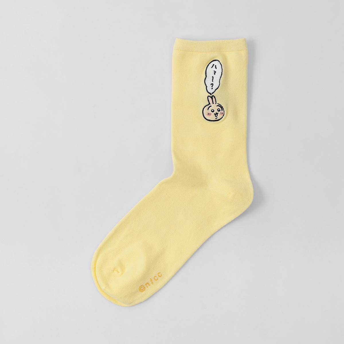 ちいかわ クルー丈 ハァ〜? ソックス ワンポイント うさぎ刺繍 靴下 レディース キャラクター 03197025