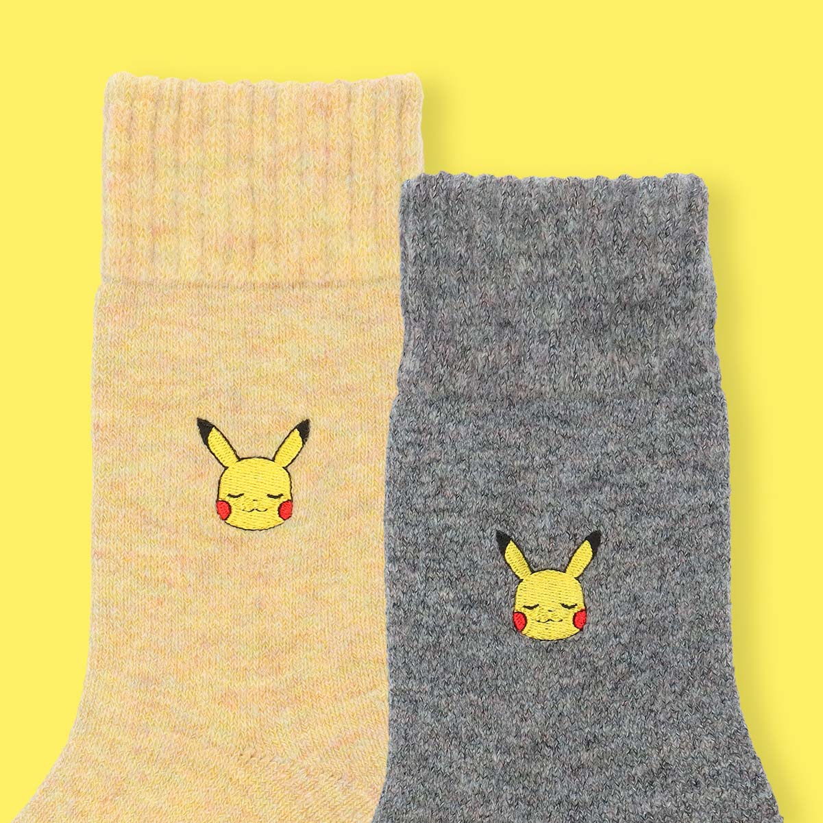 【25fw】ポケモン ピカチュウワンポイントルームソックス パイル・カバー