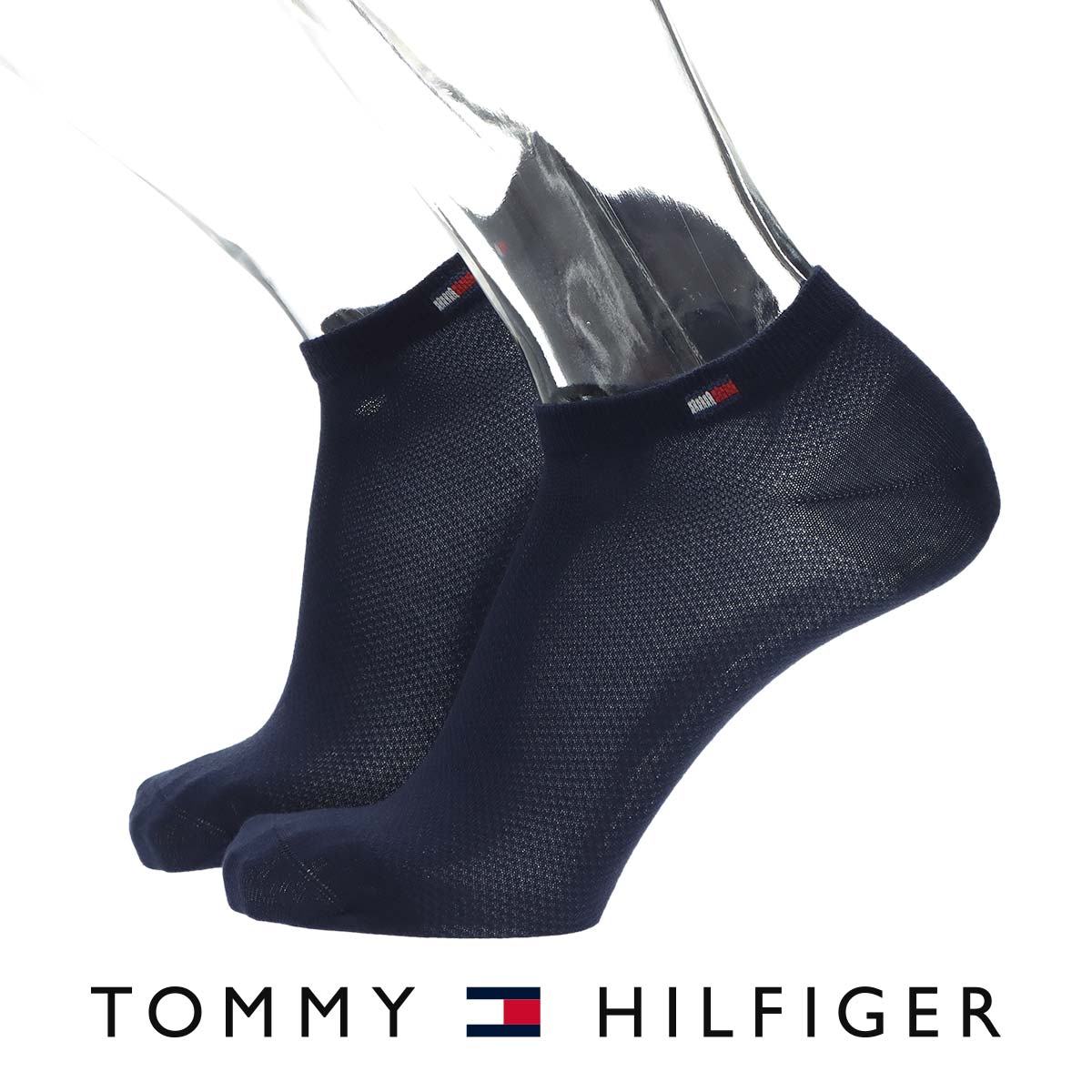 トミーヒルフィガー 鹿の子 ベーシックカラー トミーフラッグ スニーカー丈 カジュアル ソックス