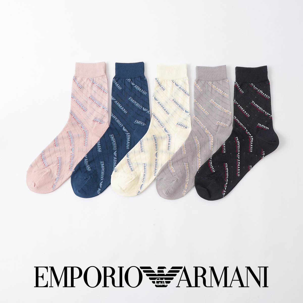 バイアス ロゴ クルー丈 ソックス レディース 