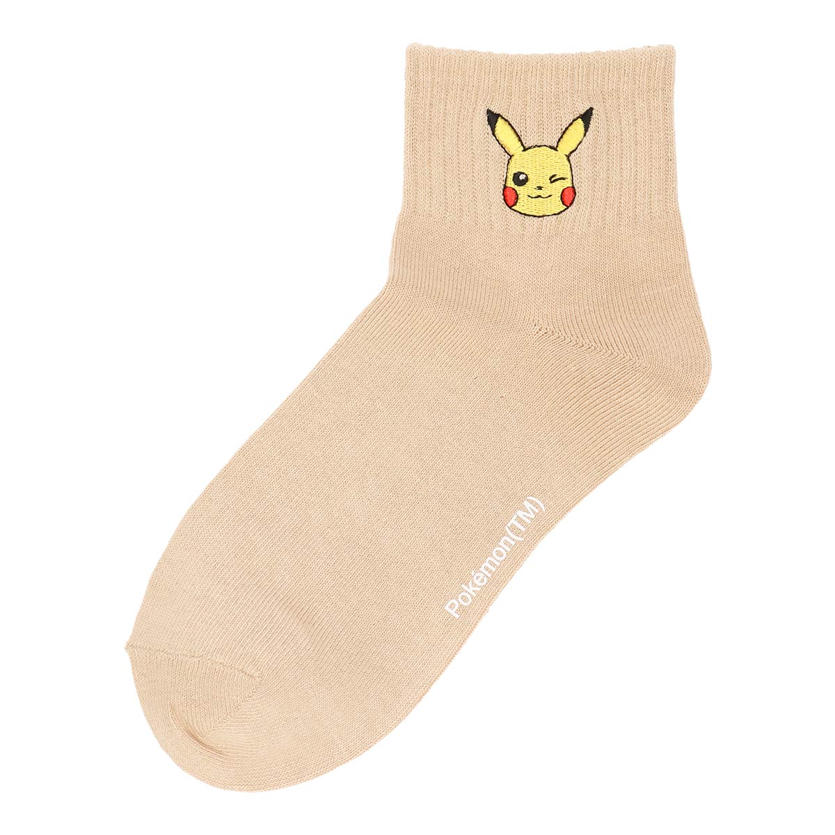 ポケモン ピカチュウ ワンポイント ショート クルー丈